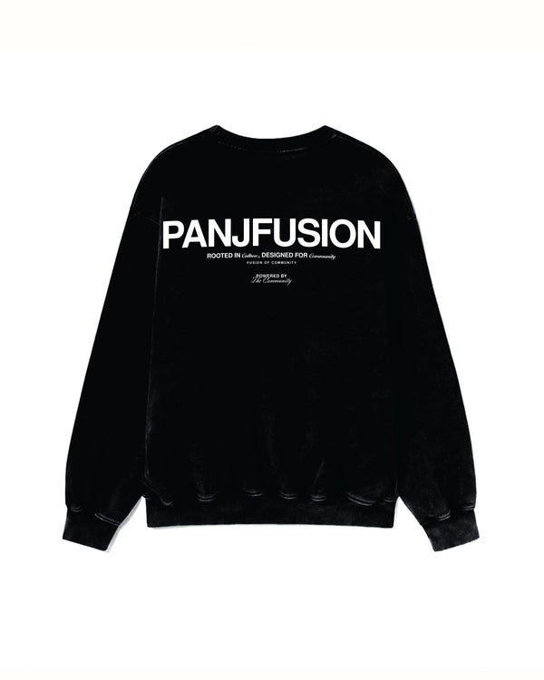THE COMMUNITY SLIT FADED OVERSIZED SWEATSHIRT